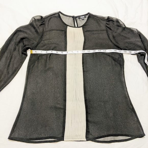 ASOS Sheer Long-Sleeve Blouse - Picture 9 of 9